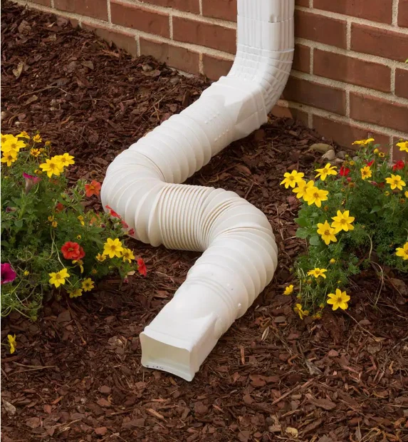 Flex-A-Spout Vinyl Downspout Extension Brown /white / black / green /stone