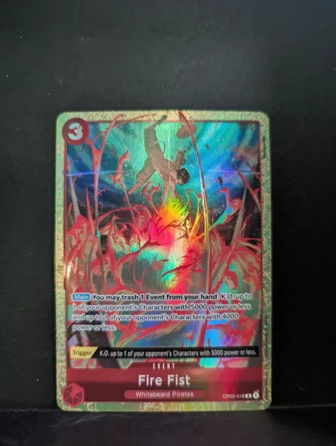 One Piece 1086 English ONE PIECE CARD Game - Fire Fist OP03-018 R Alternate Alt Art - English