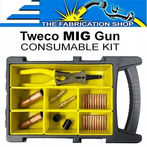 Tweco MIG Gun Consumable Kit Fusion 250 150 Torch Tips Diffuser Nozzle W4012300