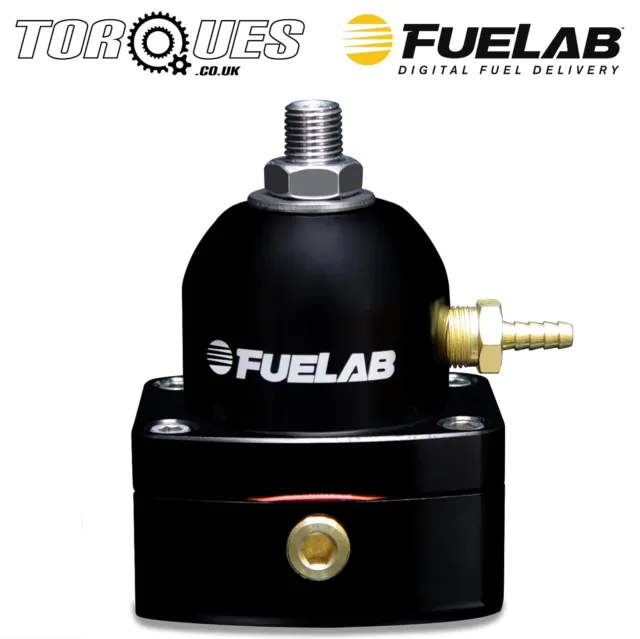 Fuelab Mini EFi Three (3)  Port Fuel Pressure Regulator ORB-6 Black - 53501-1