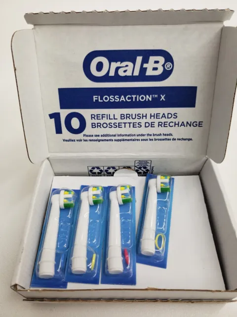 Lote de 9 cabezales de cepillo de dientes eléctrico de recarga oral-B con hilo dental X - NUEVO