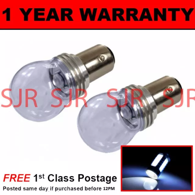 380 Bay15D 1157 White 3 Cree Led Drl Sidelight Side Light Bulbs X2 Sld203201