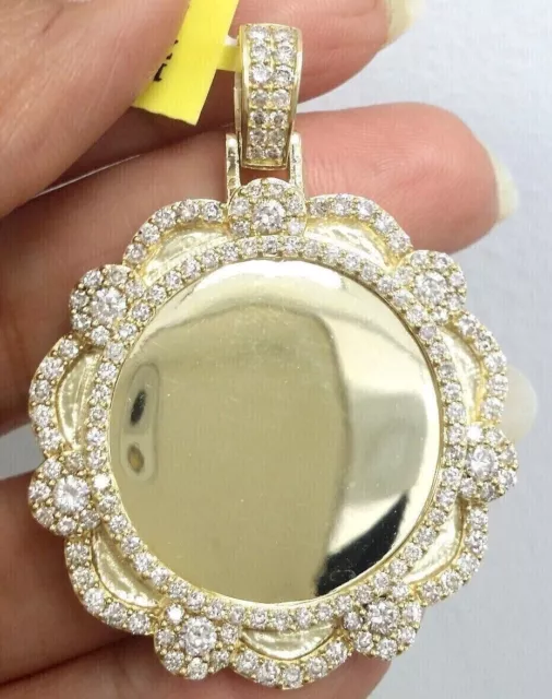 3.00Ct Round Cut Lab-Created Diamond Mirror Shape Pendant 14K Yellow Gold Plated