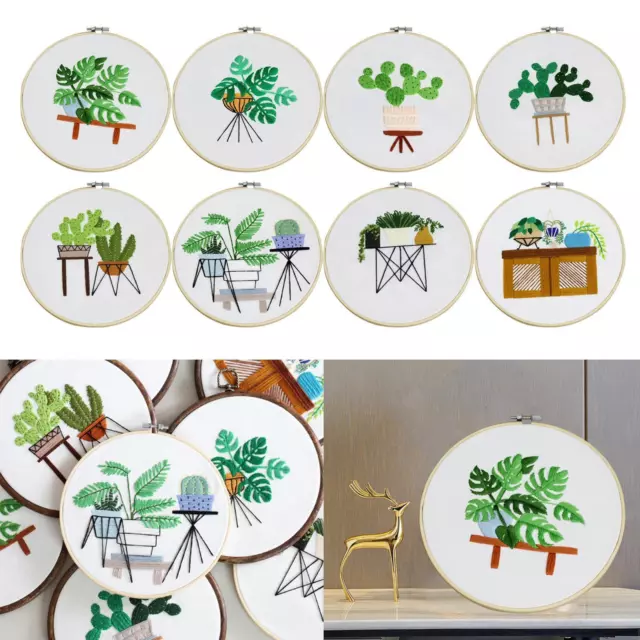 Embroidery Kit for Beginners Plant Pattern Cross Stitch Needlepoint Kit Funny