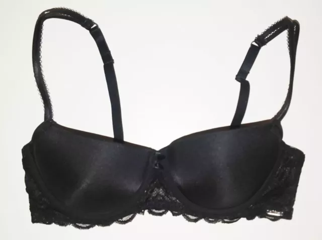 s. Oliver Balconette-BH schwarz mit Spitze Cups A-C Push Up sexy NEU