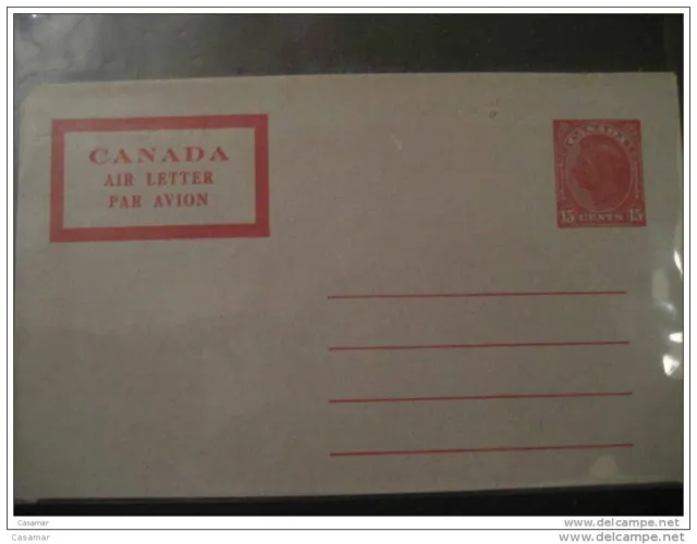 15c Rot Red Airgram Air Letter Aerogramm By Air Mail Post Luft Paar Flugzeug