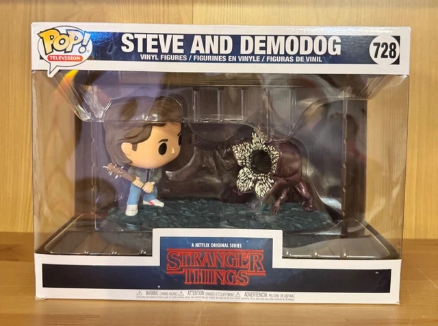 Funko POP! Stranger Things #728 Steve Et Demodog (Movie Moments). Une Figurine Collector Hyper Rare De 2018 ! Pour Les Fans De La Série, C'est L'objet à Avoir Absolument. Dans Son Emballage D'origine (ouvert).