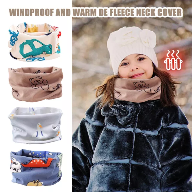 Kid Winter Scarf Neck Warmer Bandana Boy Girl Age 1-8 Animal Cartoon Scarf  VT