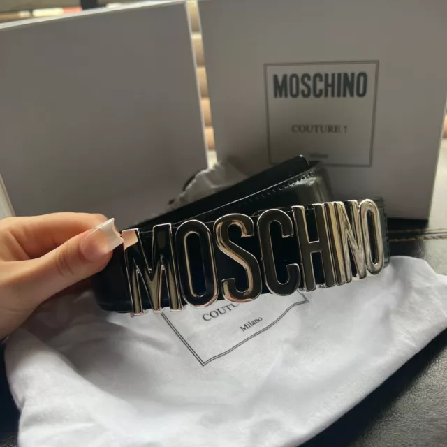 Womens Genuine Moschino Black Belt