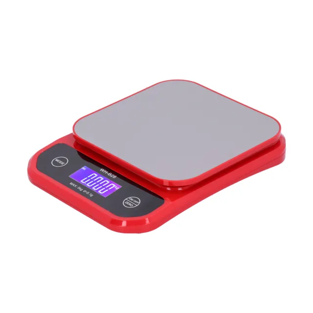 (Rouge 5kg/0.1g)USB Charging Scale Waterproof Kitchen Baking Food Scale Electric