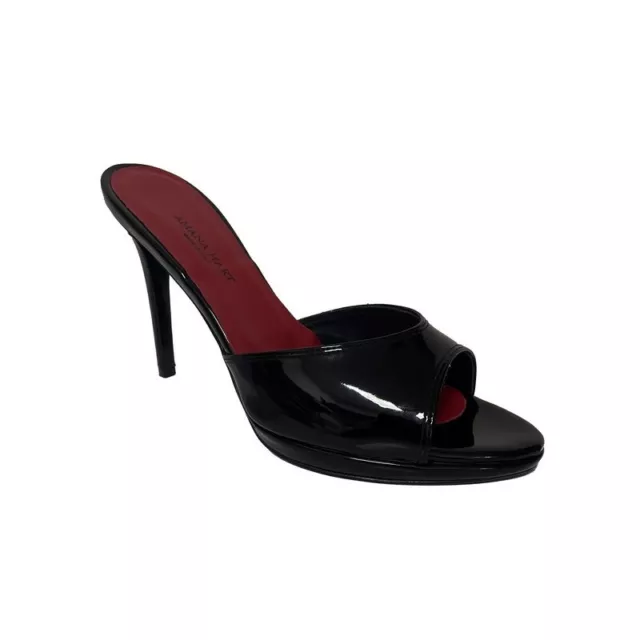 Sandalo Sexy Nero Tacco 12,5 Cm Plato' 1 Cm Numeri Dal 36 Al 46  S0002