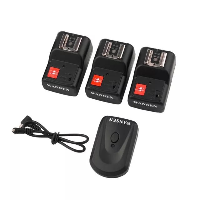 Transmitter Wireless Device - 4 Channels Flash Trigger 3 Receivers Set Sync Cord