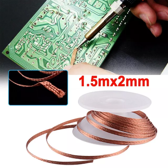 Desoldering Braid Solder Wick Soldering Sucker Remover Tool Copper Spool Wire AU