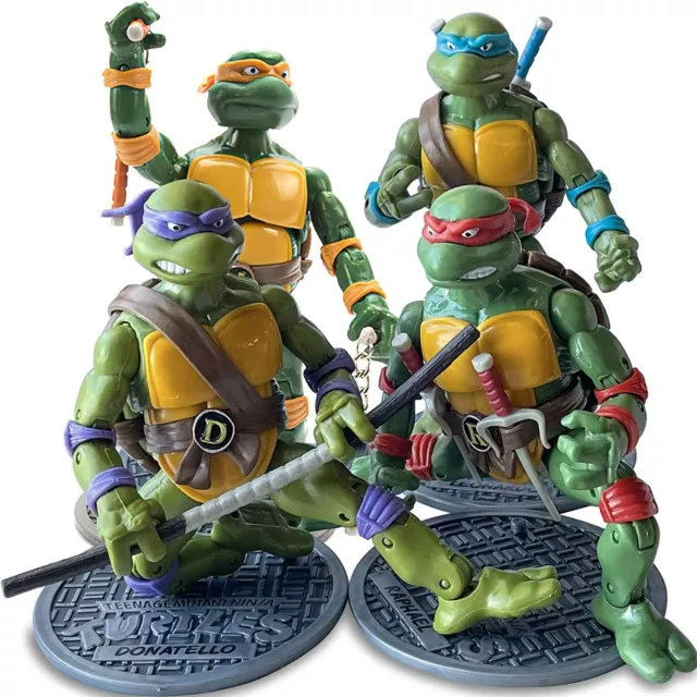 Set of 4 Retro Figurines Ninja Turtles Mutant Teenage Action Figures - TMNT