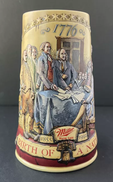 Vintage Miller High Life “Birth of a Nation” Beer Stein Mug Second In Series