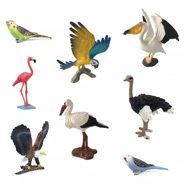 12x Simulation Bird Figures Miniature Birds Model Toy Animal Figurines for  Cake