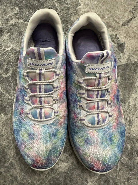 Girls' Skechers Kids multicolored Rainbow Sneaker Size 6 youth