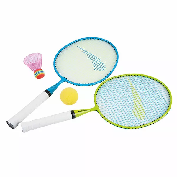 Federball Set Kids für Kinder Junior Schläger Badminton Softball Hudora