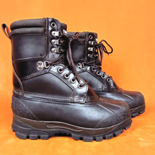 THOM MCAN MENS Work Duck Boots Steel Shank Black Waterproof Insulated ...