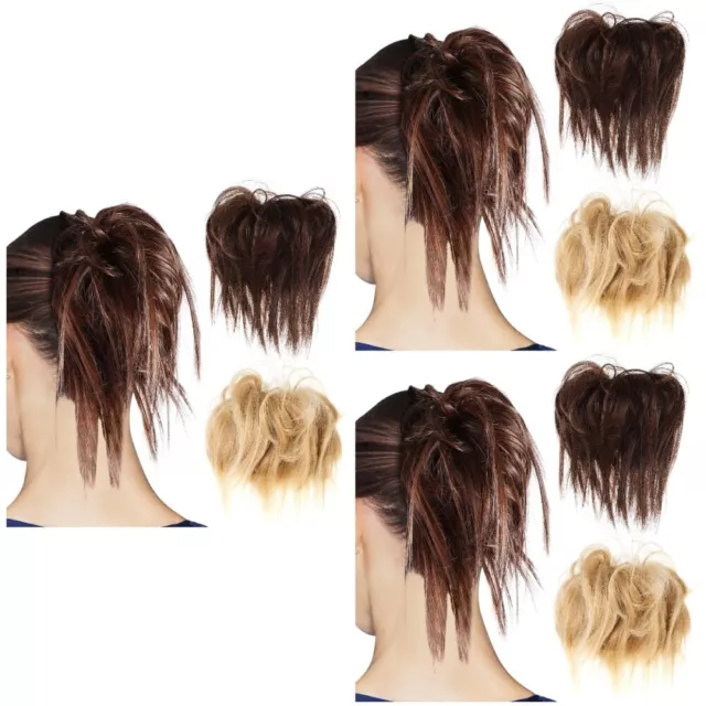 6 piezas anillo para el cabello peluca cola de caballo para mujeres gomas para el cabello joyas para el cabello