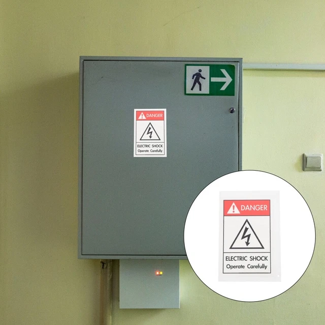 Decalcomania scosse elettriche segnale di avvertimento scosse elettriche etichetta adesivo riflettente