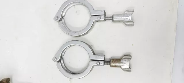 (2 Pack) Sanitary Pressure Tri Clamp | 2 1/4" Single Hinge