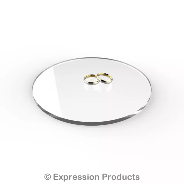 Acrylic Cake Board Display Stand Disc - Round 5mm Thick - Wedding, Birthday etc