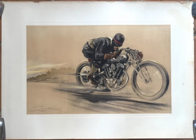 Affiche Course Moto Vintage – Autodrome Moto Club De France, Choix De Tailles