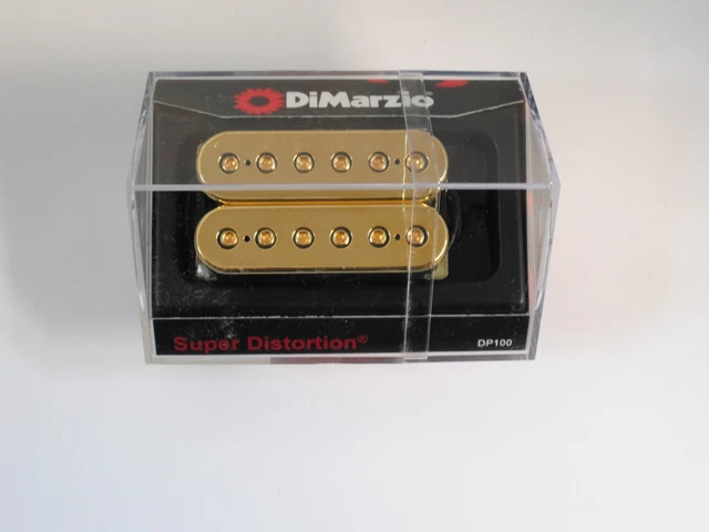 DiMarzio Regular Spaced Super Distortion Bridge W/Gold Bobbins DP 100