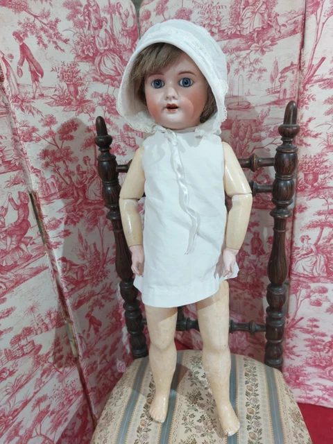 ANCIENNE POUPEE PARLANTE Tete Porcelaine Sfbj 301 Antique Doll No