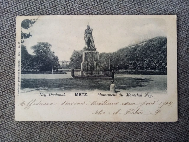 Cpa Metz Monument Du Maréchal Ney