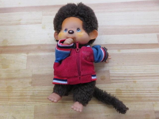 SEKIGUCHI 242184 Monchhichi - Plüschfigur  Mädchen mit mini  rot/braun / Neu o
