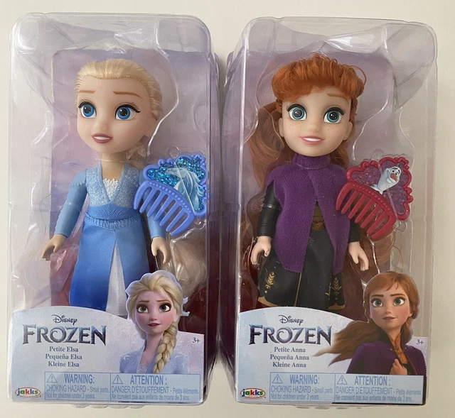 Disney Frozen II Petit"ANNA & ELSA 6” Mini Dolls with Comb-2 Dolls pack