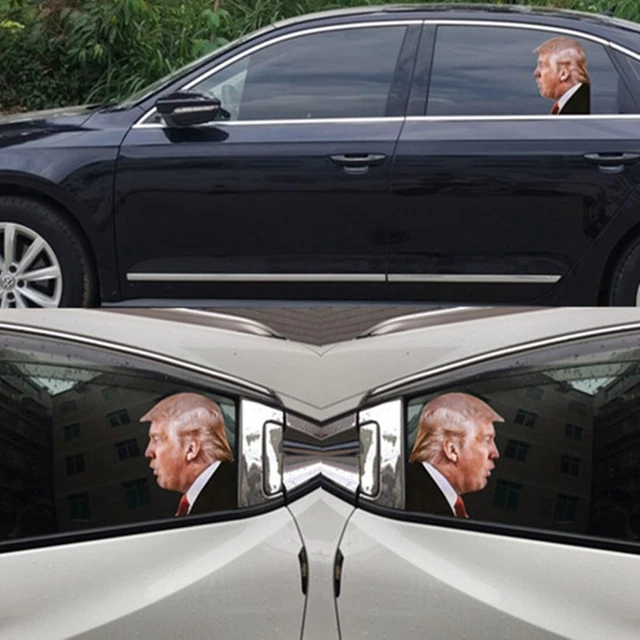 Adesivo sticker sinistro destro Trump Biden per auto lato finestrino passeggeri