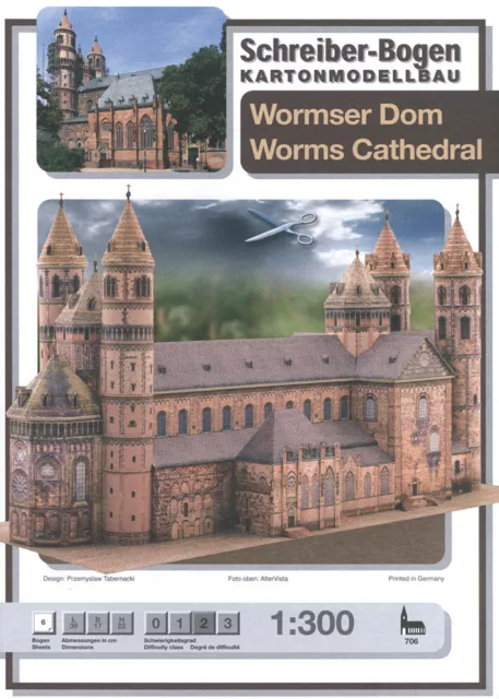 Kartonmodell Wormser Dom, 1:300 1:300 Schreiber Bogen