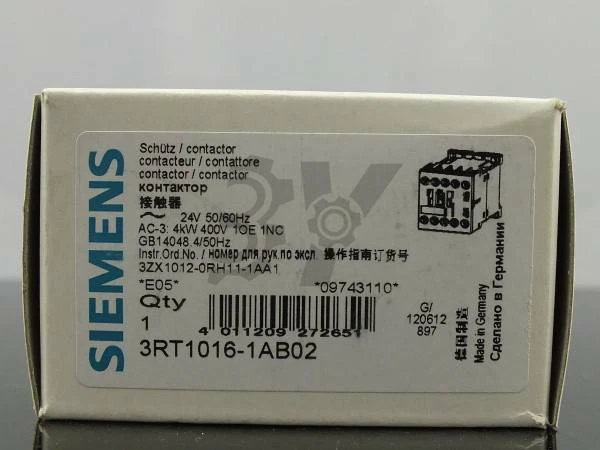 1PC Siemens 3RT1016-1AB02 AC24V Contactor New
