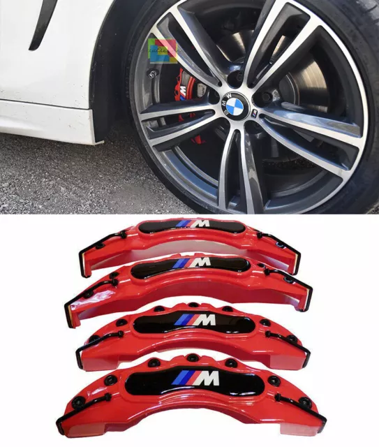 BMW 4x COVER COPRI PINZE FRENI ROSSO ANTERIORI & POSTERIORI LOOK M / M SPORT RED