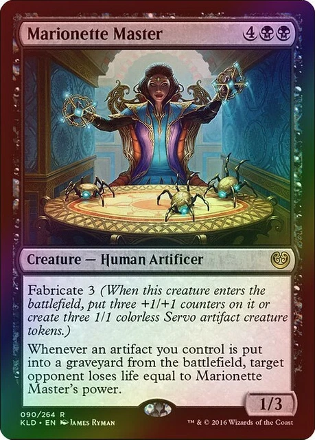 Marionette Master 1x FOIL KLD MTG Kaladesh Rare MINT black Marionette Master 1x FOIL KLD MTG Kaladesh Rare MINT black