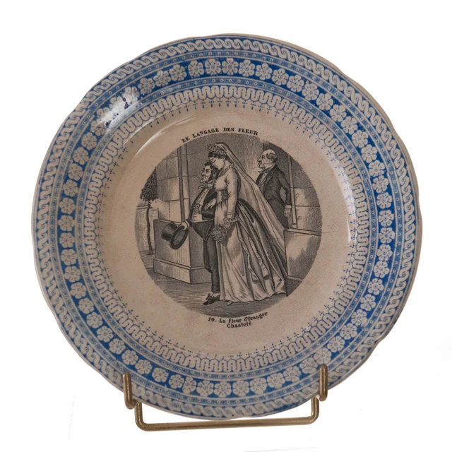 ANCIENNE ASSIETTE PARLANTE Humouristique Choisy Le Roi Medaille D'or