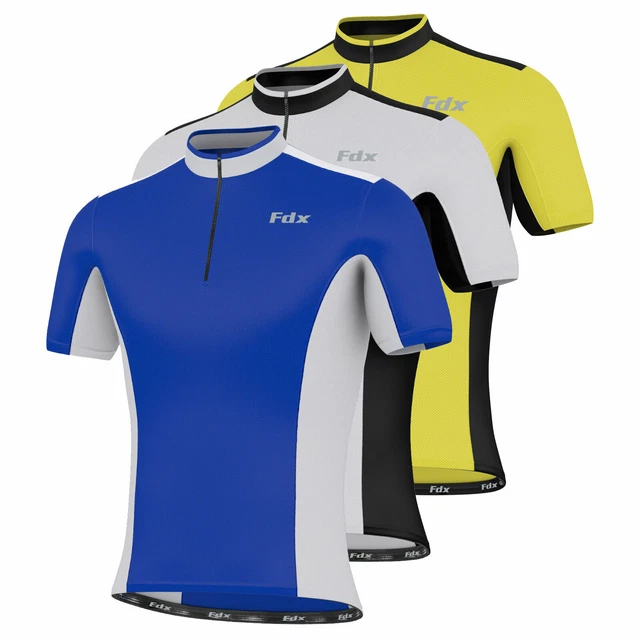 FDX Mens Cycling Jersey Half Sleeve Top Cycle Racing Team Quality Biking Top