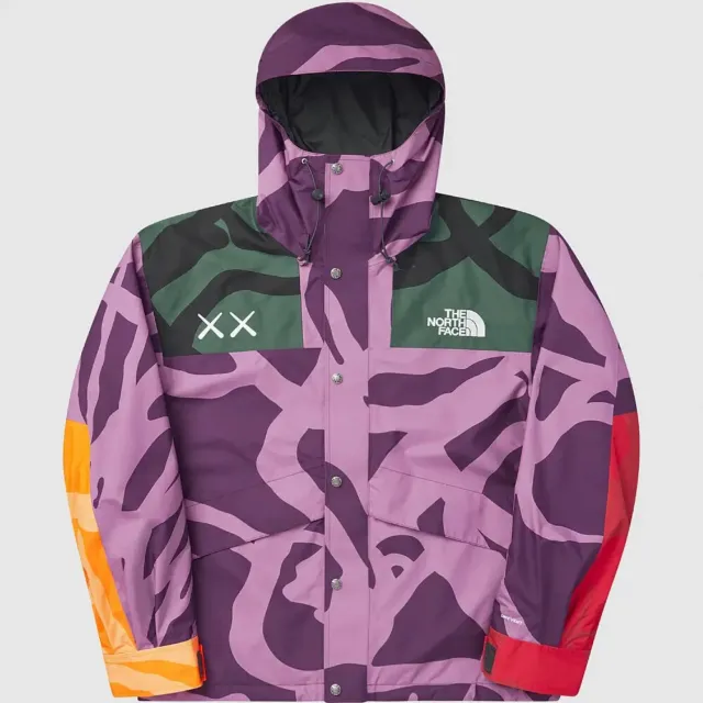 Kaws X The North Face Retro Purple Mountain Jacket Coat Mens Size Small BNWT