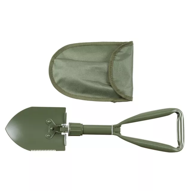 MFH Army Style Mini Folding Spade Shovel 3 Part OD Green Pouch Bushcraft Camping