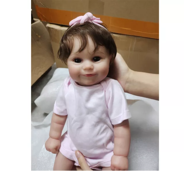 50cm Reborn Baby Doll Full Silicone Vinyl Newborn Girl Maddie Kids Toddler Gift