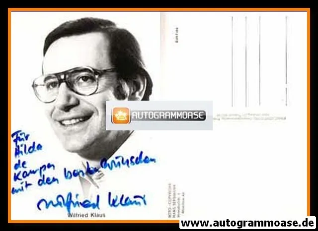 Autogramm Schauspieler | Wilfried KLAUS | 1990er (Portrait SW Rüdel) Bergmann
