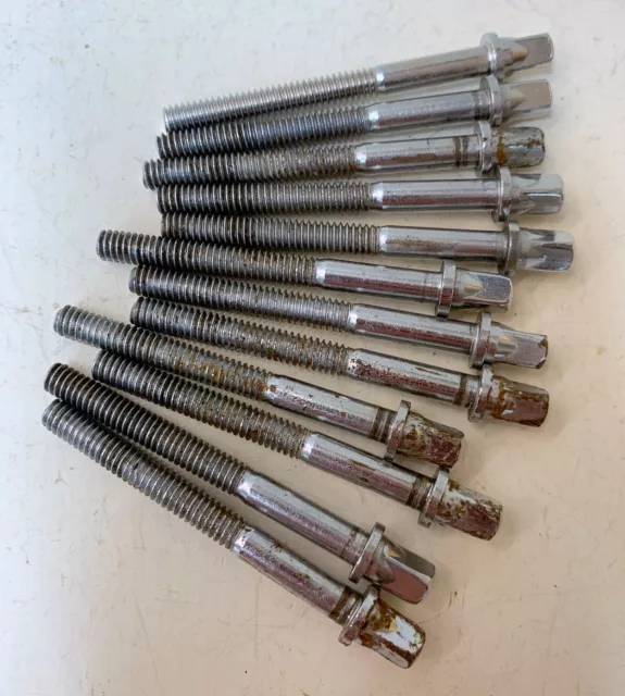 ROGERS 2 1/8" TENSION ROD Parts Lot of 12x Rack Floor Tom Snare Drum 60s 70s Vtg