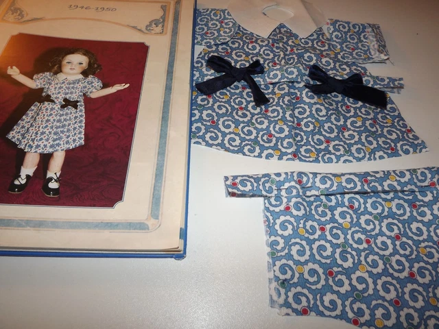 KIT : VETEMENT découpé POUPEE ancienne BLEUETTE( robe et bloomer) dernier modele