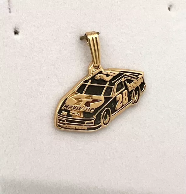 Pre Owned 14K Yellow Gold Davey Allison 1989 28 Race Car Nascar Charm Pendant