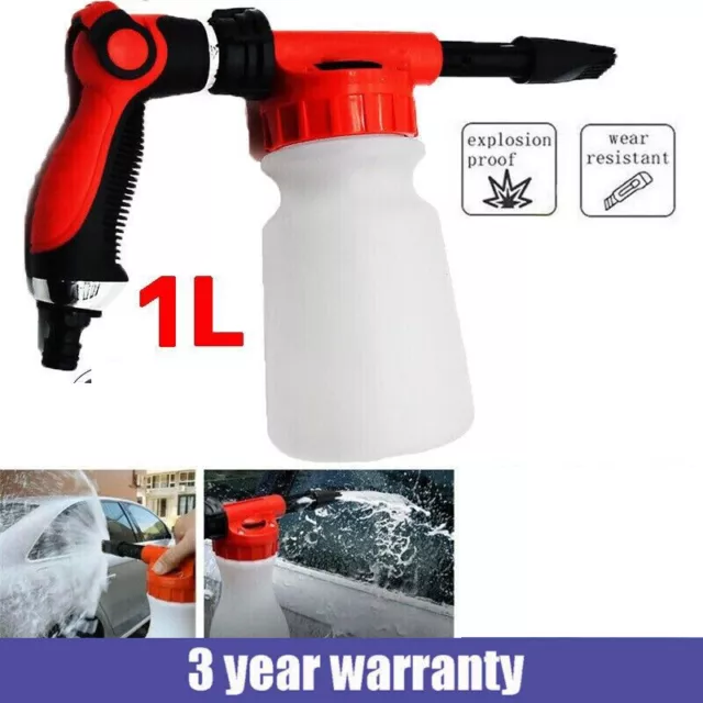 1L Bottle Snow Foam Spray Gun Car Wash Sprayer Lance Uses Hose Pipe Sprayer UK