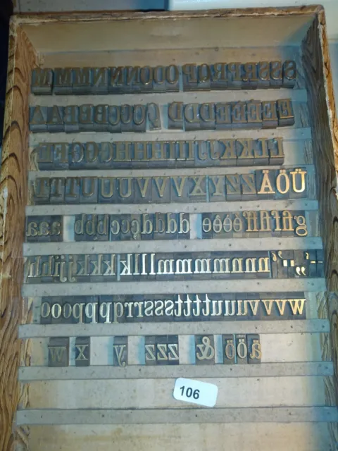 (106) Messingprägebuchstaben Buchbinder