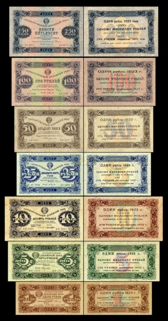 2x 1 - 250 Rubles - Edition 1923 - Reproduction - 27